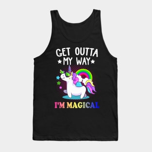 Get Outta My Way I'm Magical Unicorn Tank Top